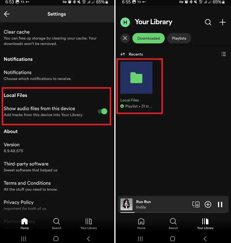 رفرش کردن لیست آهنگ‌ها یا Import آهنگ داخل برنامه برای کاربران Spotify