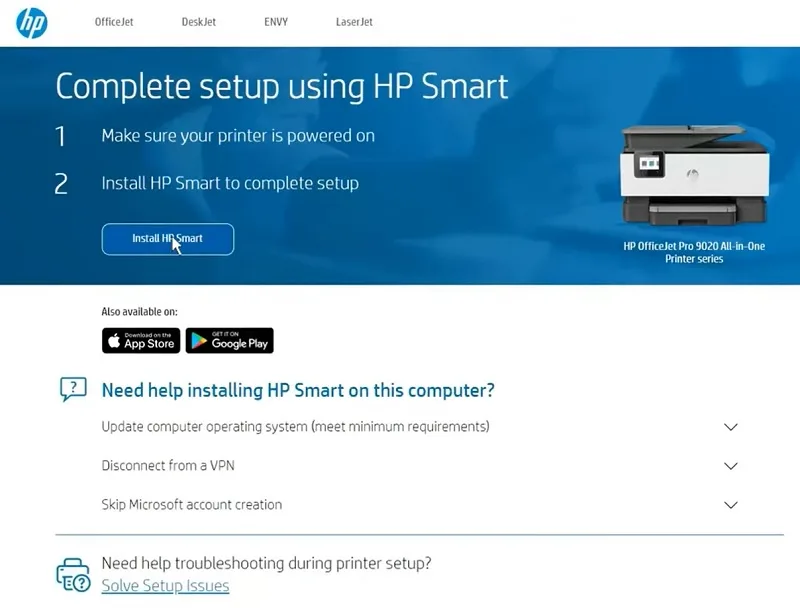 دانلود و نصب برنامه پرینت HP