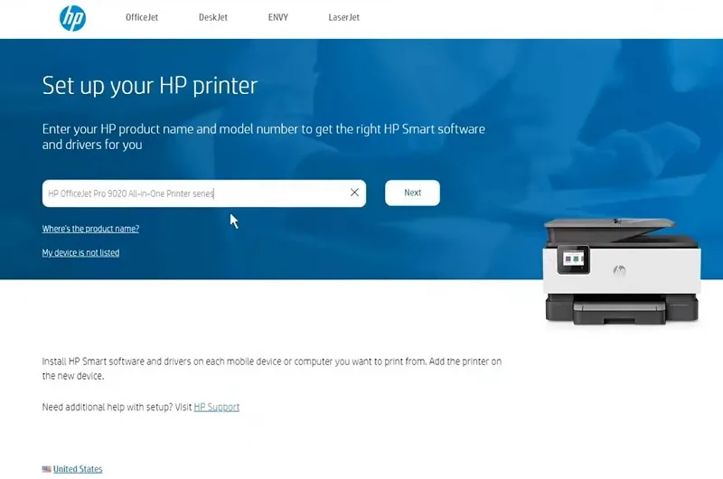 دانلود برنامه پرینت HP در سایت 123.hp.com