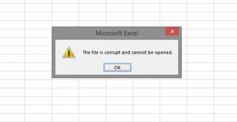 ارور The file is corrupted and cannot be opened در اکسل